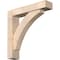 Ekena Millwork Thorton Block Smooth Bracket w/ Offset Brace, Douglas Fir, 5 1/2"W x 26"D x 26"H BKT0604X26X26THR05SDF - alternate 1
